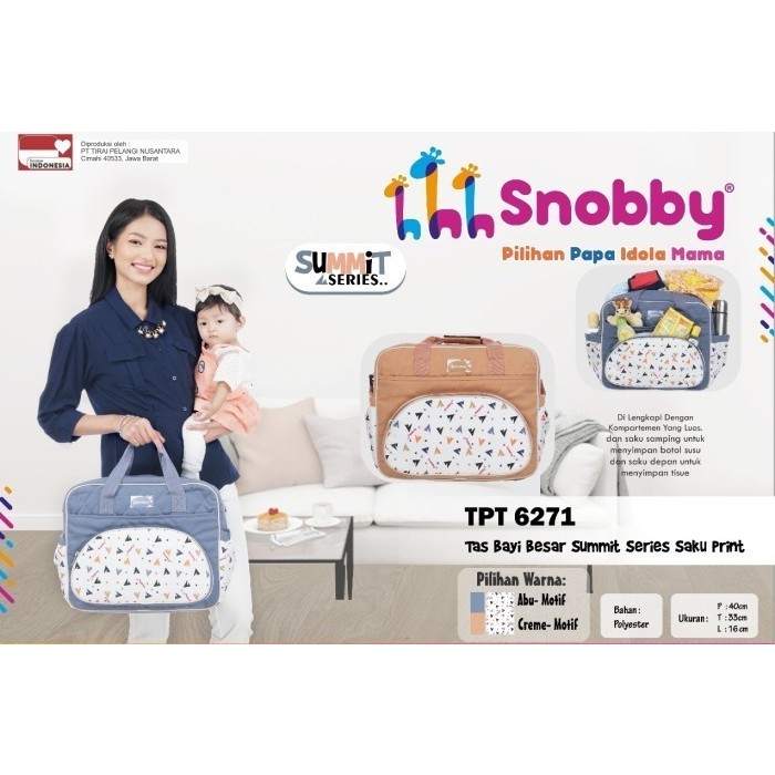 Jual Snobby Tas Bayi Besar Saku Print Summit Series Tpt Shopee