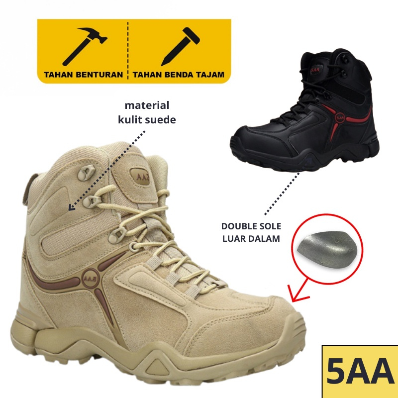 Jual Sepatu Safety Pria Tactical Aa Satpol Pp Polisi Tni Pdl Hiking