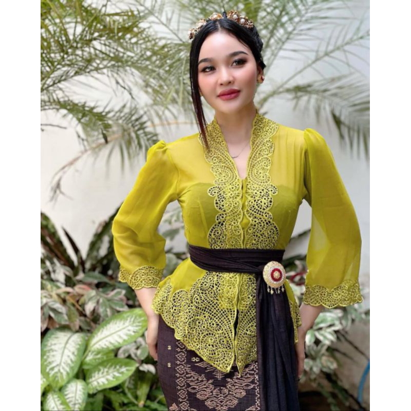 Jual Wkb Kebaya Jadi Bordir Motif Kerawang Semut Kebaya Jadi