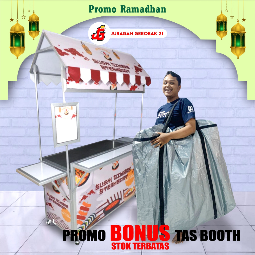 Jual PROMO FREE TAS Booth Portable Juragan Atap Rumah Extra Jumbo Meja