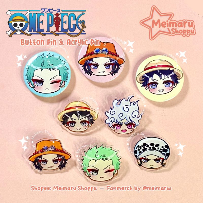 Jual Meimaru Shoppu BUY 3 GET 1 Akrilik Pin One Piece Acrylic Pin