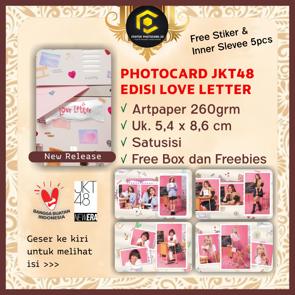 Jual Photocard Jkt Edisi Love Letter Isi Pcs Unofficial Fanmade