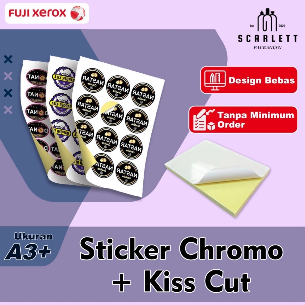 Jual Cetak Sticker A Chromo Bontak Vinyl Include Cutting Cetak