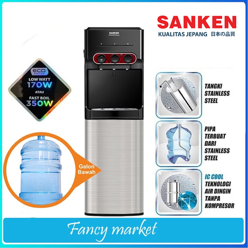 Jual DISPENSER SANKEN GALON BAWAH HWD 535IC 3 Kran Panas Dingin