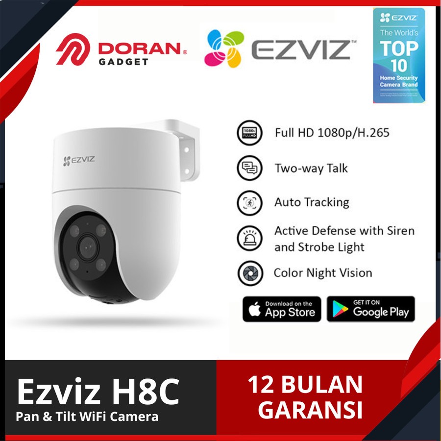 Jual Ezviz H8C 2MP Outdoor CCTV Wifi Smart IP Camera Auto Tracking