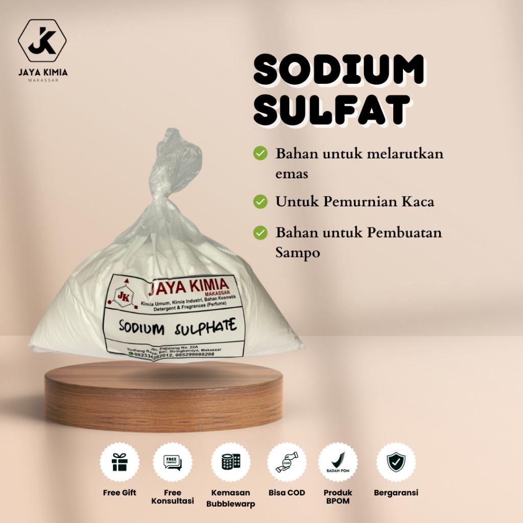 Jual Sodium Sulfat Sodium Sulphate Natrium Sulfat Na2SO4 1 Kg