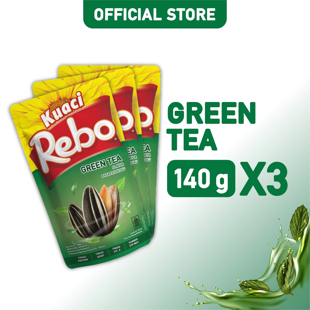 Jual Rebo Kuaci Bundling 3 PCS Varian Rasa Green Tea 140 Gram