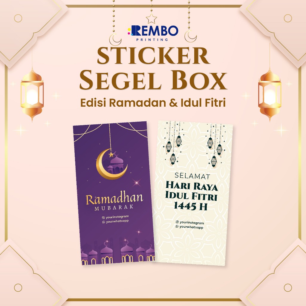 Jual Sticker Segel Box Edisi Bulan Ramadhan Lebaran Idul Fitri