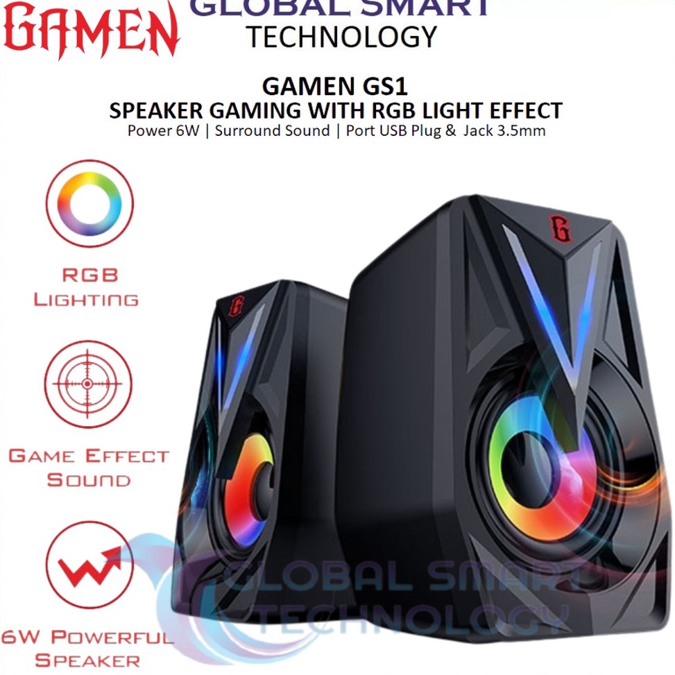 Jual Gamen Gs Speaker Gaming Sound Bar Super Bass Rgb Light Effect