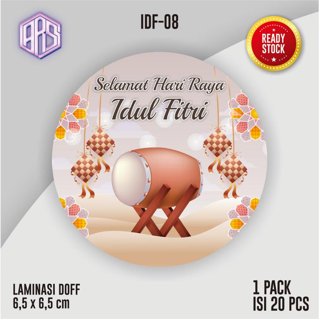 Jual Pcs Sticker Bulat Idul Fitri Sticker Lebaran Ramadan Cookies