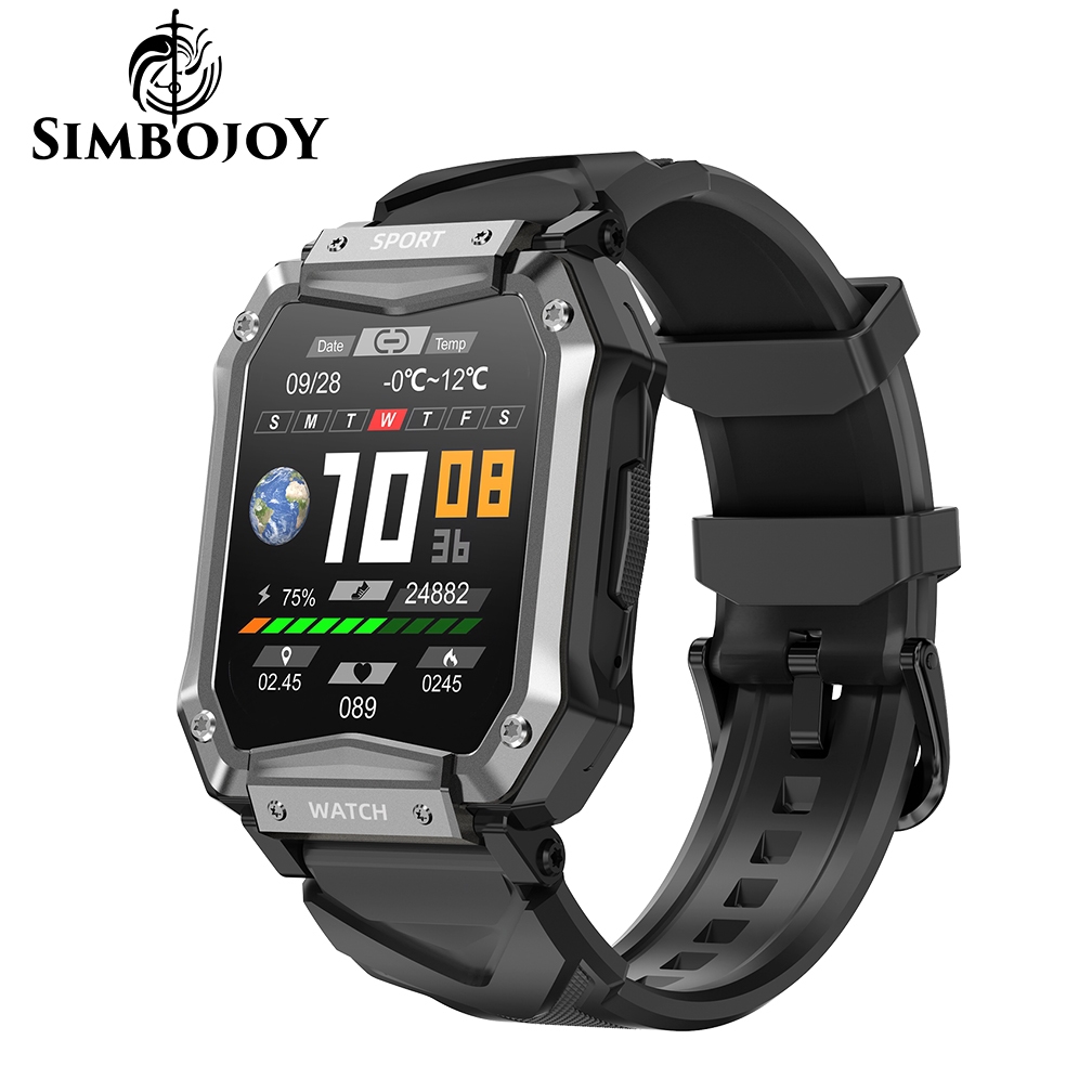 Jual Simbojoy SmartWatch Pria T5 Bluetooth Layar Terang 1 65 Inci Heart