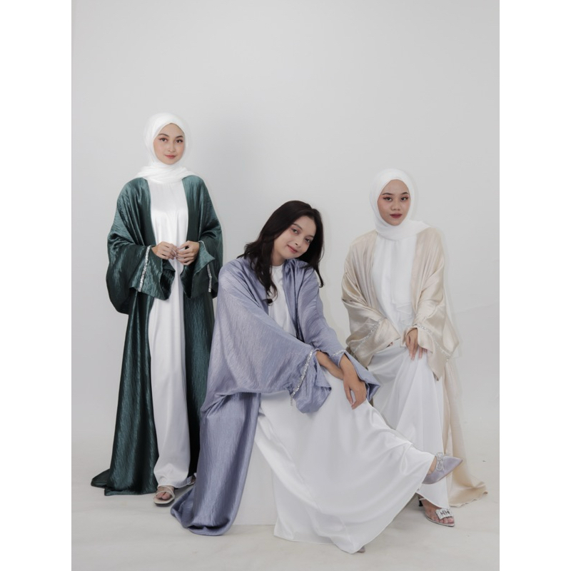 Jual Eraya Abaya Eid Series Dress Lebaran Outer Shimmer Abaya