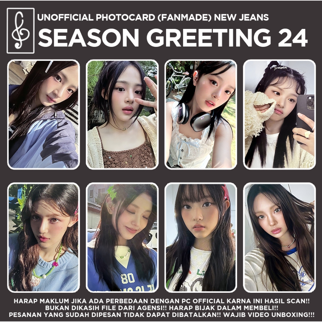 Jual New Jeans Seasons Greeting Unofficial Photocard Shopee