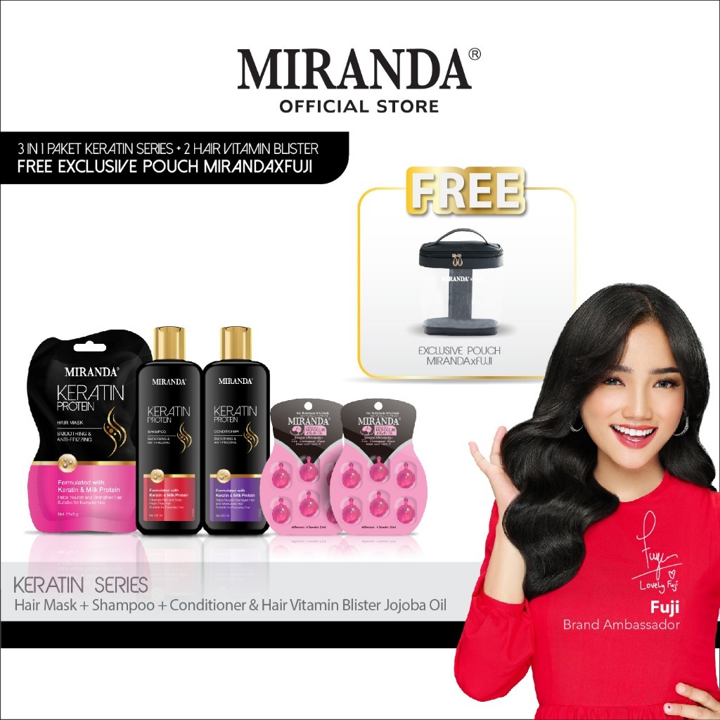 Jual Miranda Keratin Protein Series Hair Treatment Package New Formula