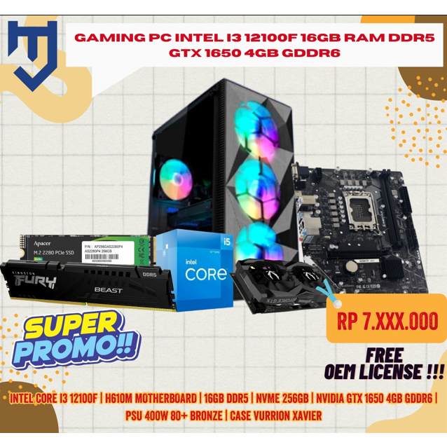 Jual Gaming Pc Intel I F Gb Ram Ddr Gtx Gb Gddr