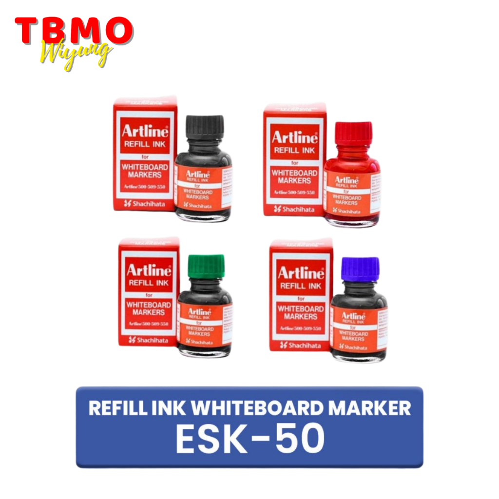 Jual TBMO Artline Refill Spidol Whiteboard Marker Botol Kaca 20 Ml ESK