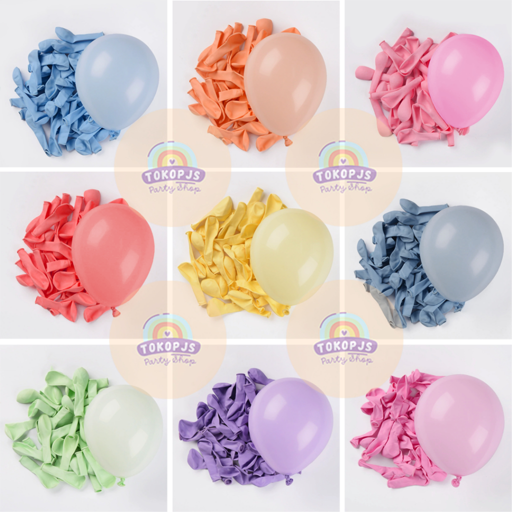 Jual Balon Latex Ulang Tahun Warna Macaron Pastel Inch Isi Pcs