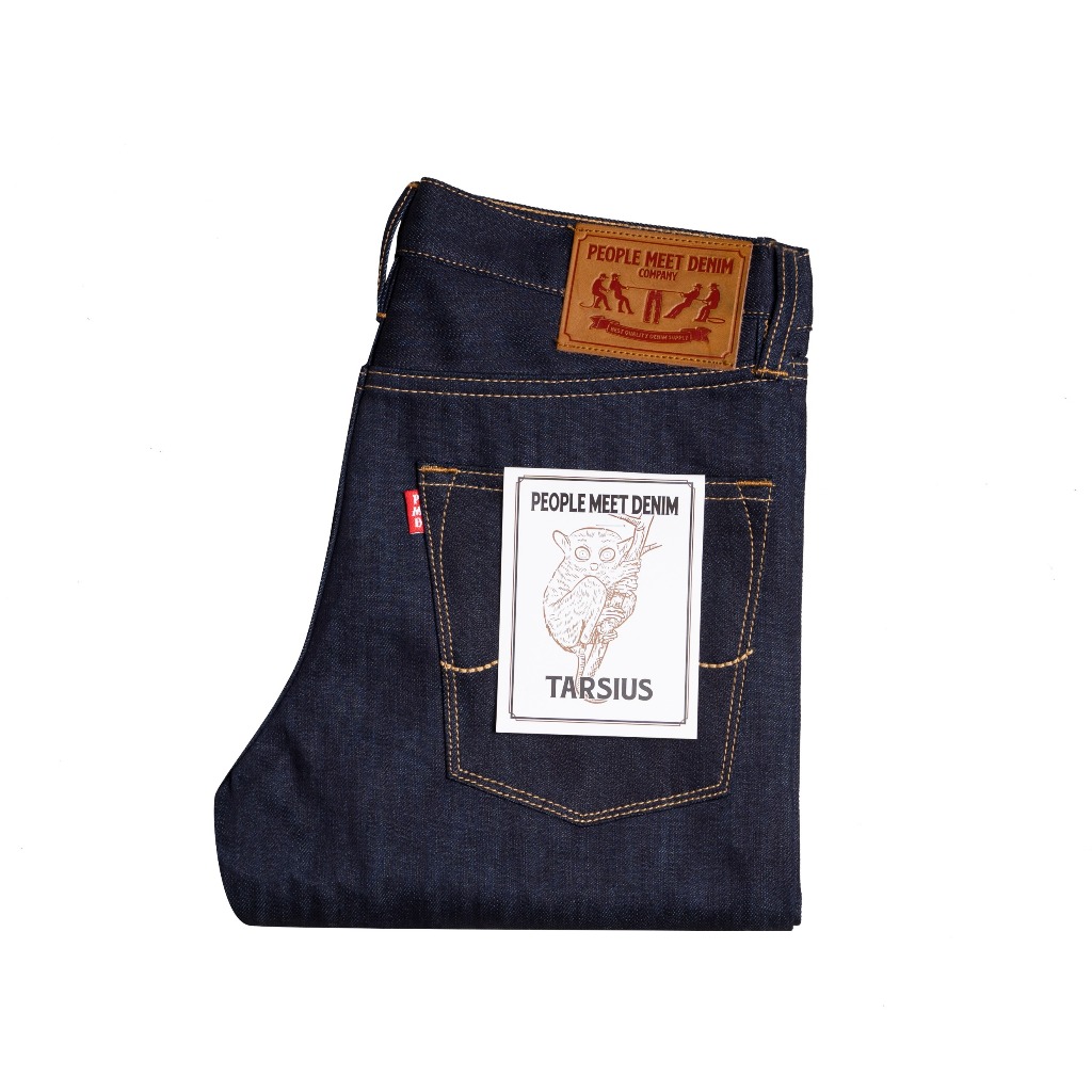 Jual PMD CO TARSIUS 14oz Deep Indigo Denim Selvedge Accent