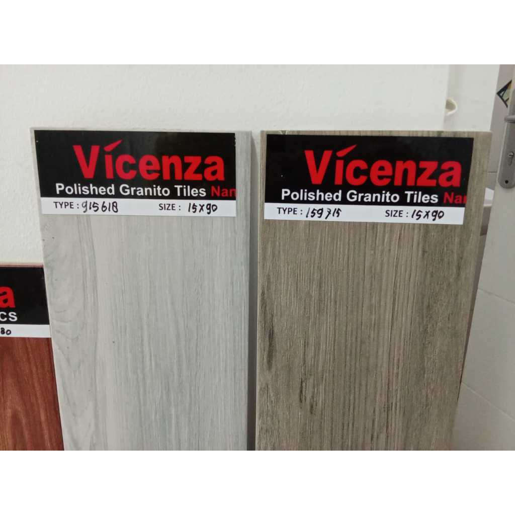 Jual KERAMIK VICENZA MOTIF KAYU UKURAN 15X90 POLISHED WARNA KAYU UNTUK