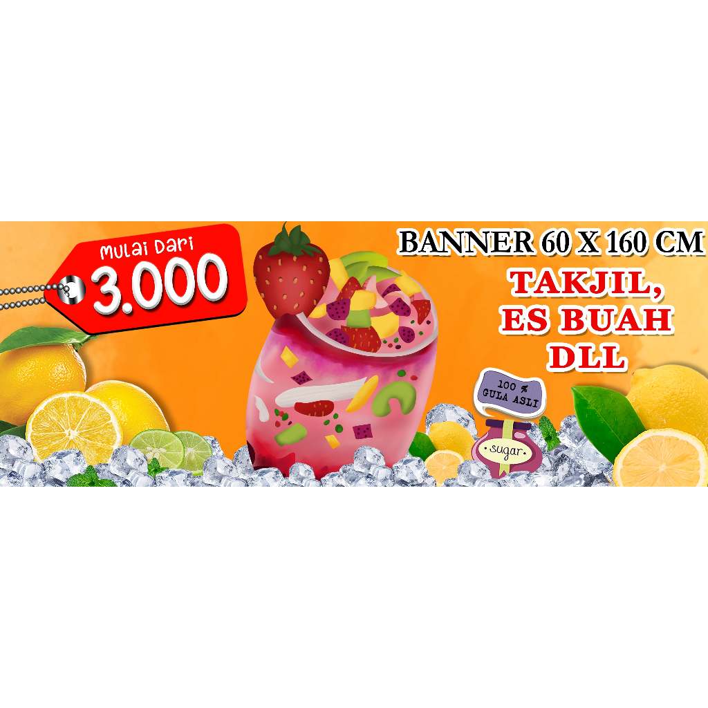 Jual Banner Takjil Spanduk Es Buah Baner Buka Puasa Shopee Indonesia