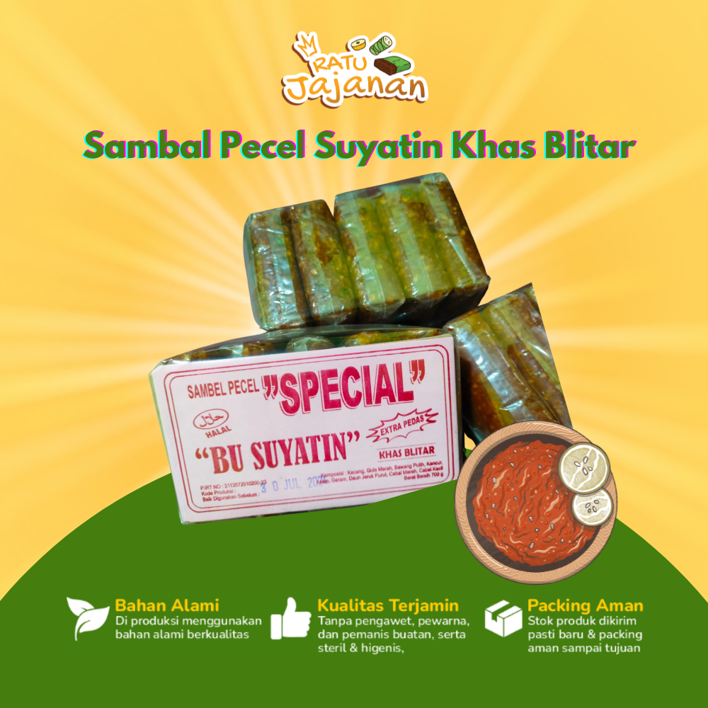 Jual Sambel Sambal Pecel Suyatin Khas Blitar 1kg Shopee Indonesia