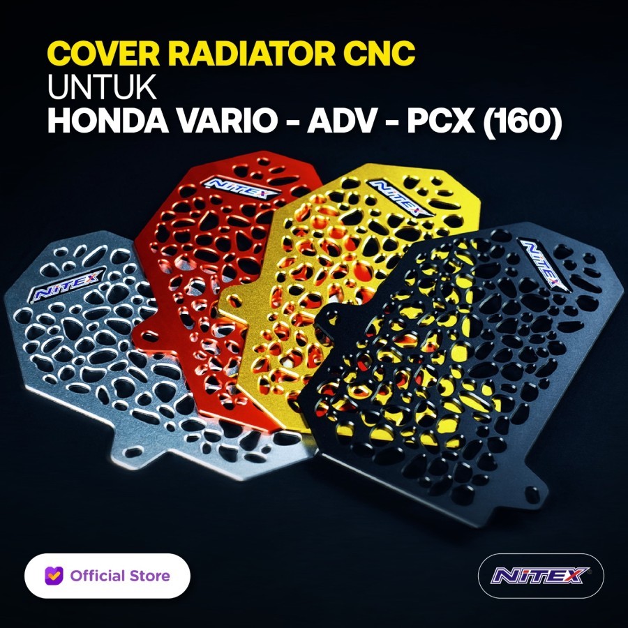 Jual Cover Radiator Alumunium CNC Honda Vario 160 ADV 160 PCX 160 NITEX