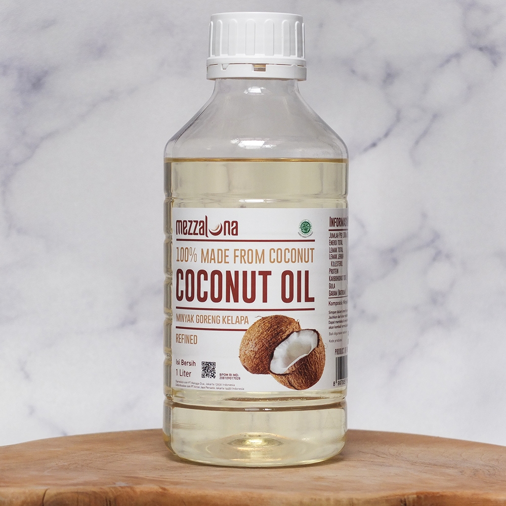 Jual Minyak Kelapa Organik Mezzaluna 1 Liter Coconut Oil Refined RBD