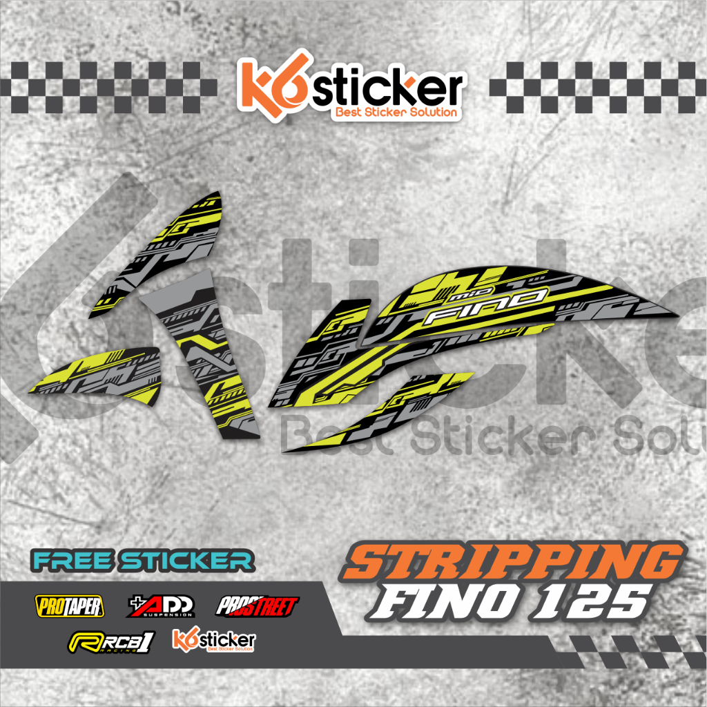 Jual STICKER MOTOR FINO 125 GRANDE TERBARU KEREN Sticker Striping