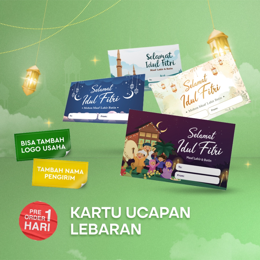 Jual Pak Isi Kartu Ucapan Lebaran Ucapan Idul Fitri Custom