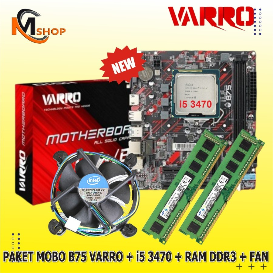 Jual Paket Mainboard Mobo Motherboard H B Varro Nvme New I