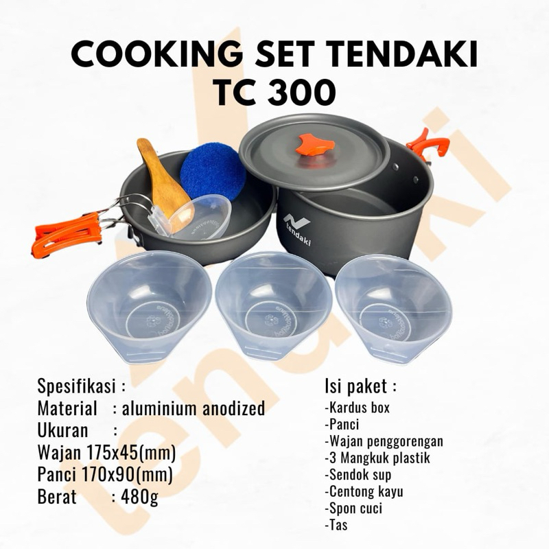 Jual TENDAKI Cooking Set TC 300 TC 200 TC 308 TC 311 Kompor Lipat