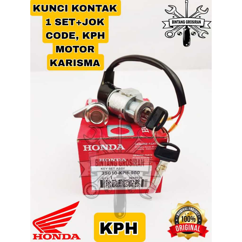 Jual KUNCI KONTAK KARISMA SET PLUS KUNCI JOK ASLI ORIGINAL HONDA KPH