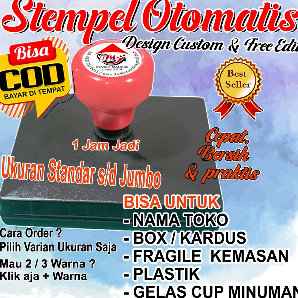 Jual Mcc Swip Up Stempel Jumbo Stempel Kardus Fragile Plastik Cup