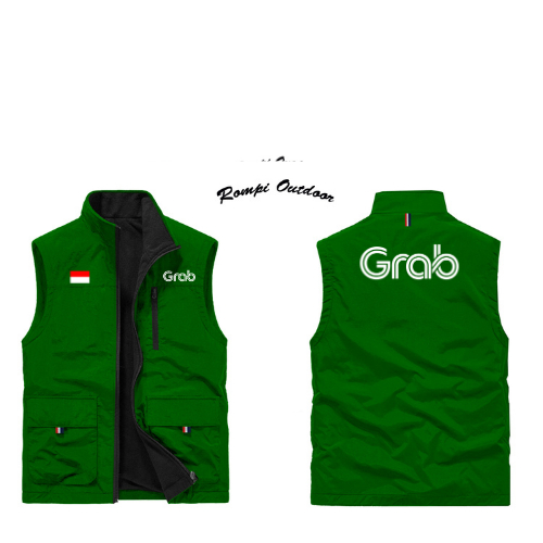 Jual Rompy Grab Rompi Outdoor Pria Jaket Rompi Jakey Grab Rompy