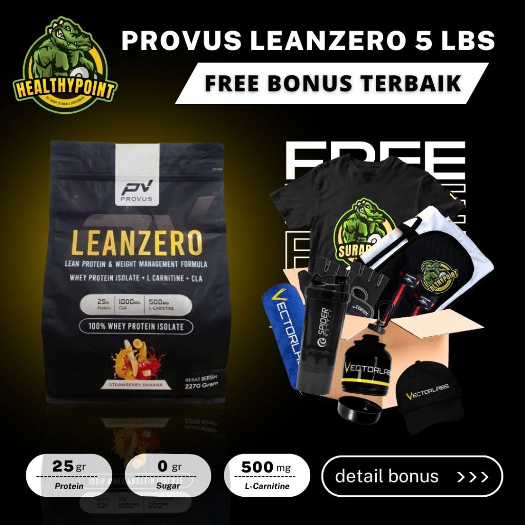 Jual Provus Lean Zero 5 Lbs Whey Protein Isolate 5 Lbs Plus Fat Burner