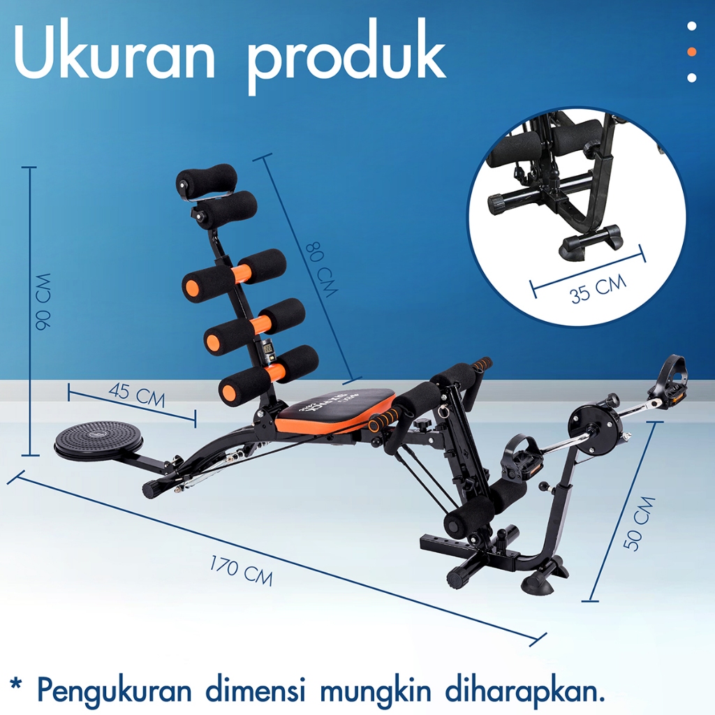 Jual HTD Sport Six Pack Care Kursi Sit Up Bench Multifungsi Alat