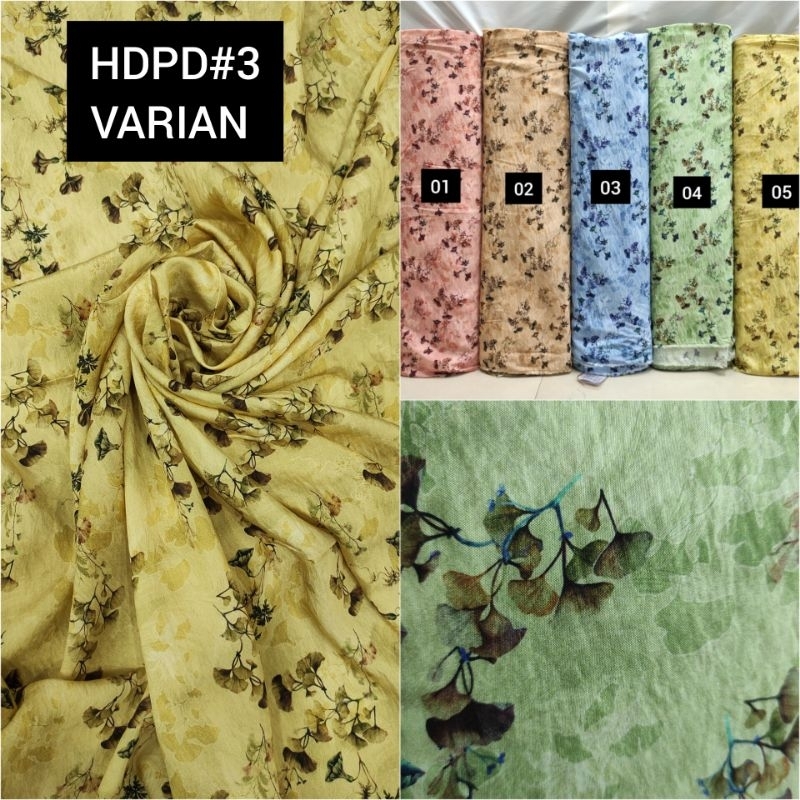 Jual Kain Santorini Silky Motif Bunga HDPD 3 VARIAN Shopee Indonesia