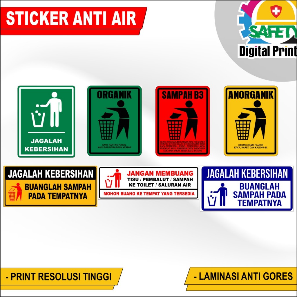 Jual Stiker Dilarang Membuang Sampah Sembarangan Buanglah Sampah Pada