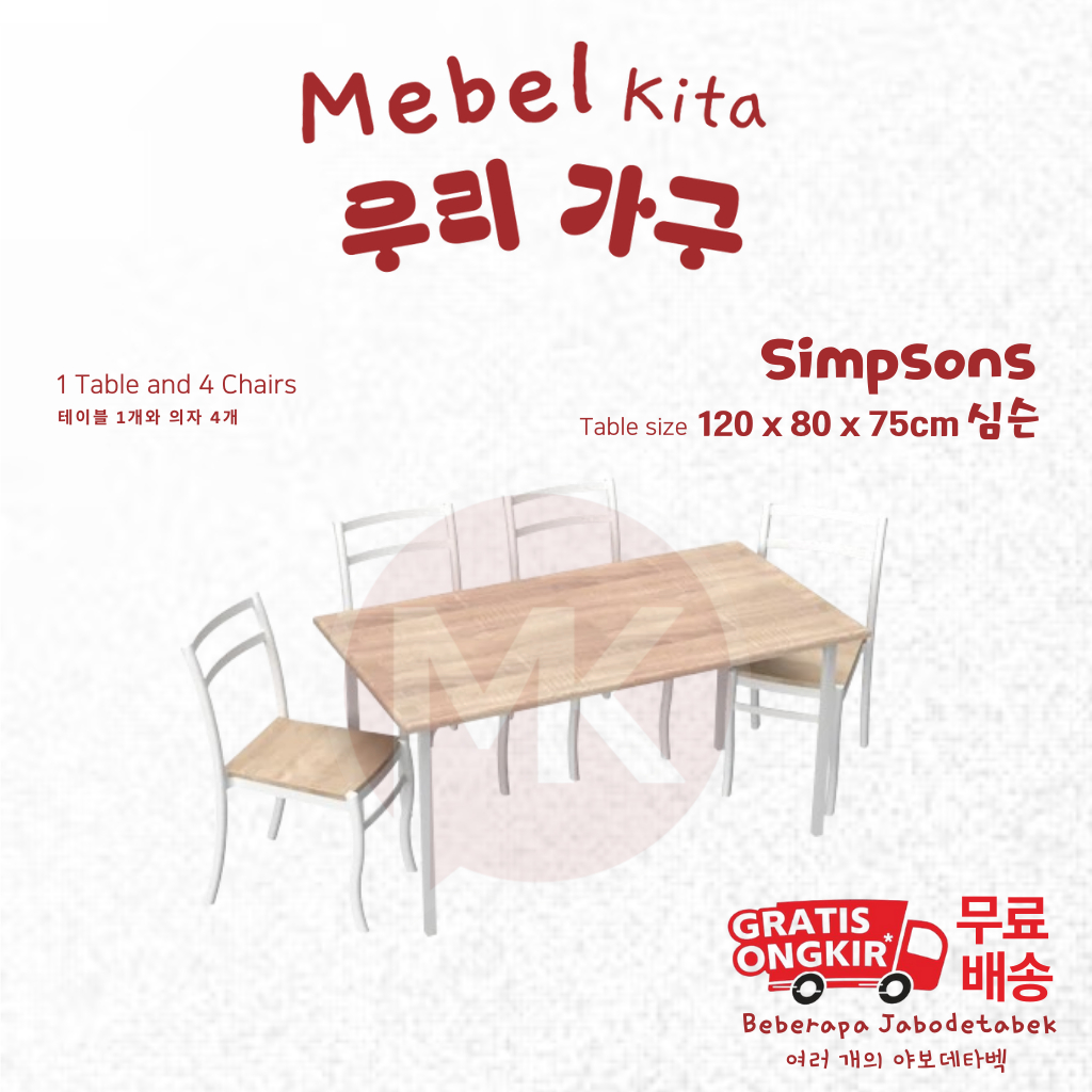 Jual Meja Makan Minimalis Dining Table Marble Dtm Simpsons Simson