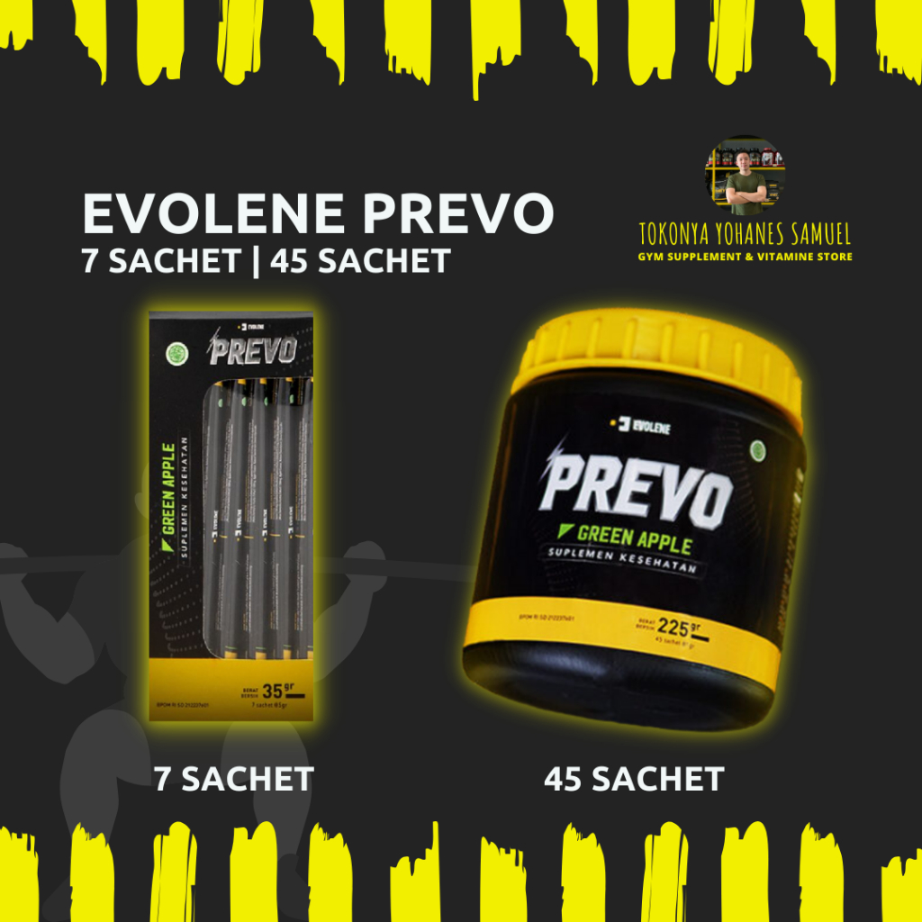 Jual Prevo Evolene Sachet Sachet Pre Workout Energy Drink