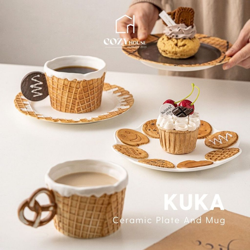 Jual Cozyhouse Kuka Ceramic Plates Mug Piring Gelas Cangkir Kue