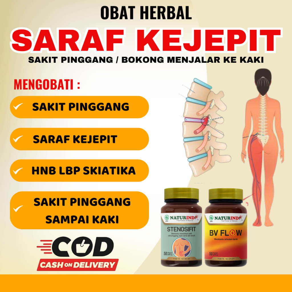 Jual Obat Sakit Pinggang Saraf Kejepit Bokong Dan Kaki Syaraf Kejepit