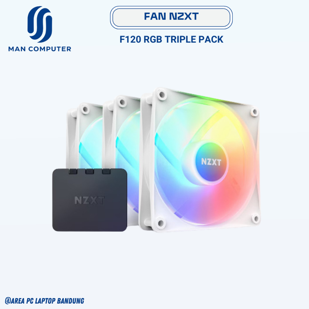 Jual NZXT F120 RGB Triple Pack 3 X 120mm RGB Fans Controller