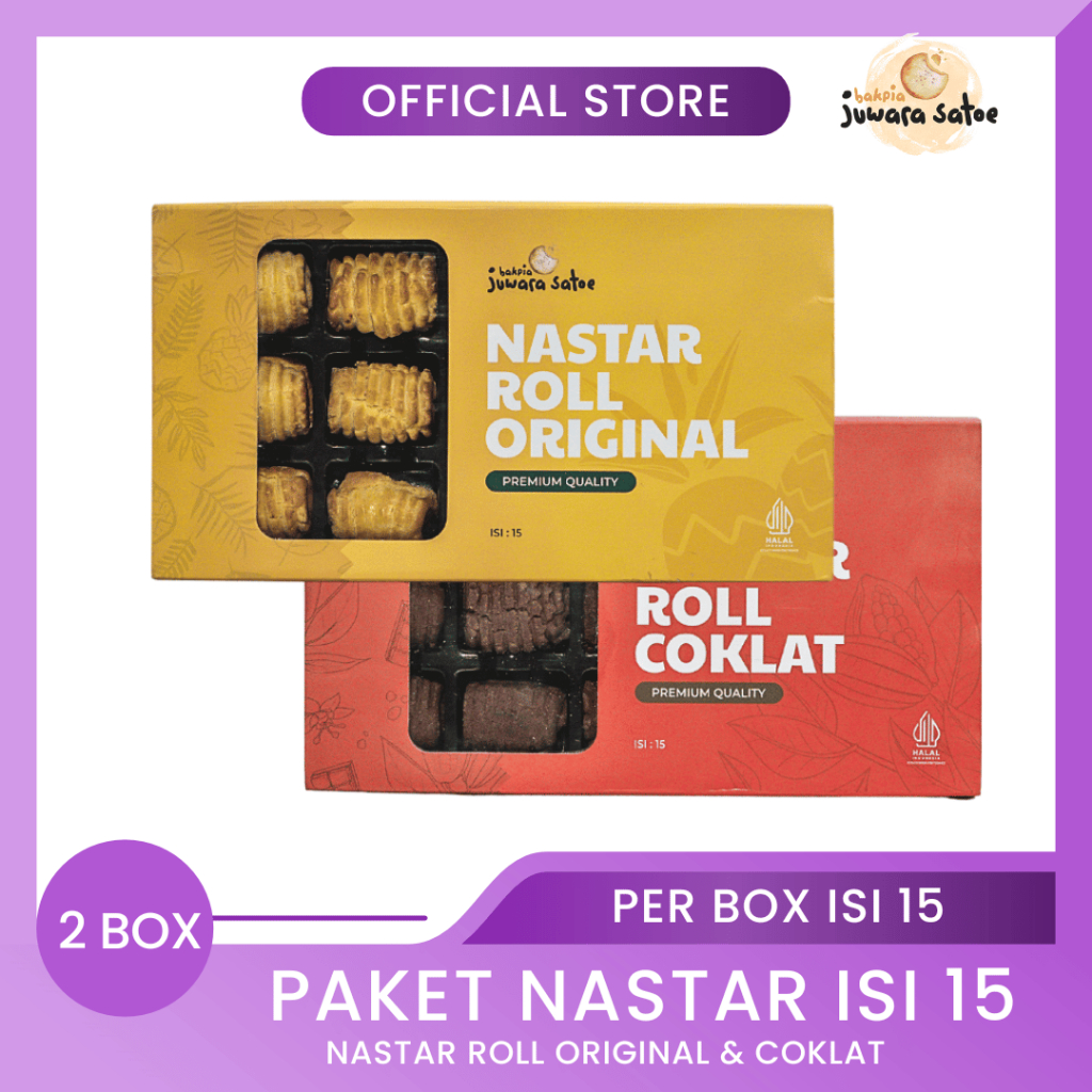 Jual Bakpia Juwara Satoe Box Paket Nastar Roll Isi Original