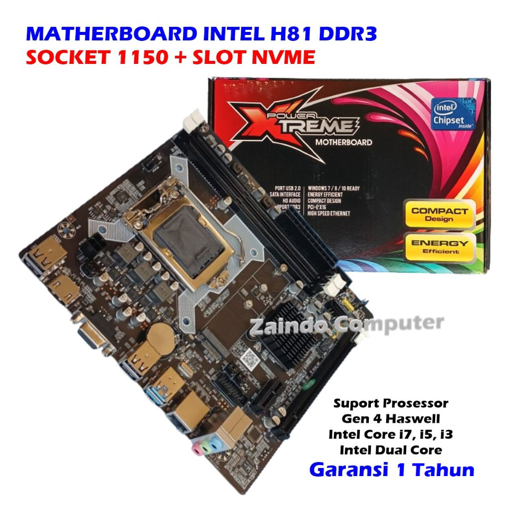 Jual MAINBOARD INTEL H81 EXTREME SOCKET 1150 NVME MATHERBOARD EXTREME