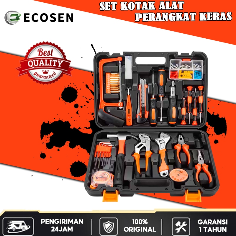 Jual Ecosen Toolkit Tool Kit Alat Tukang Lengkap Tang Palu Obeng Pcs