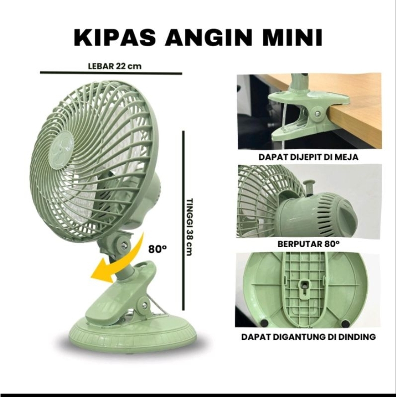 Jual JAVOTEC FC01 MF Kipas Angin Multi Fungsi Jepit Meja Duduk