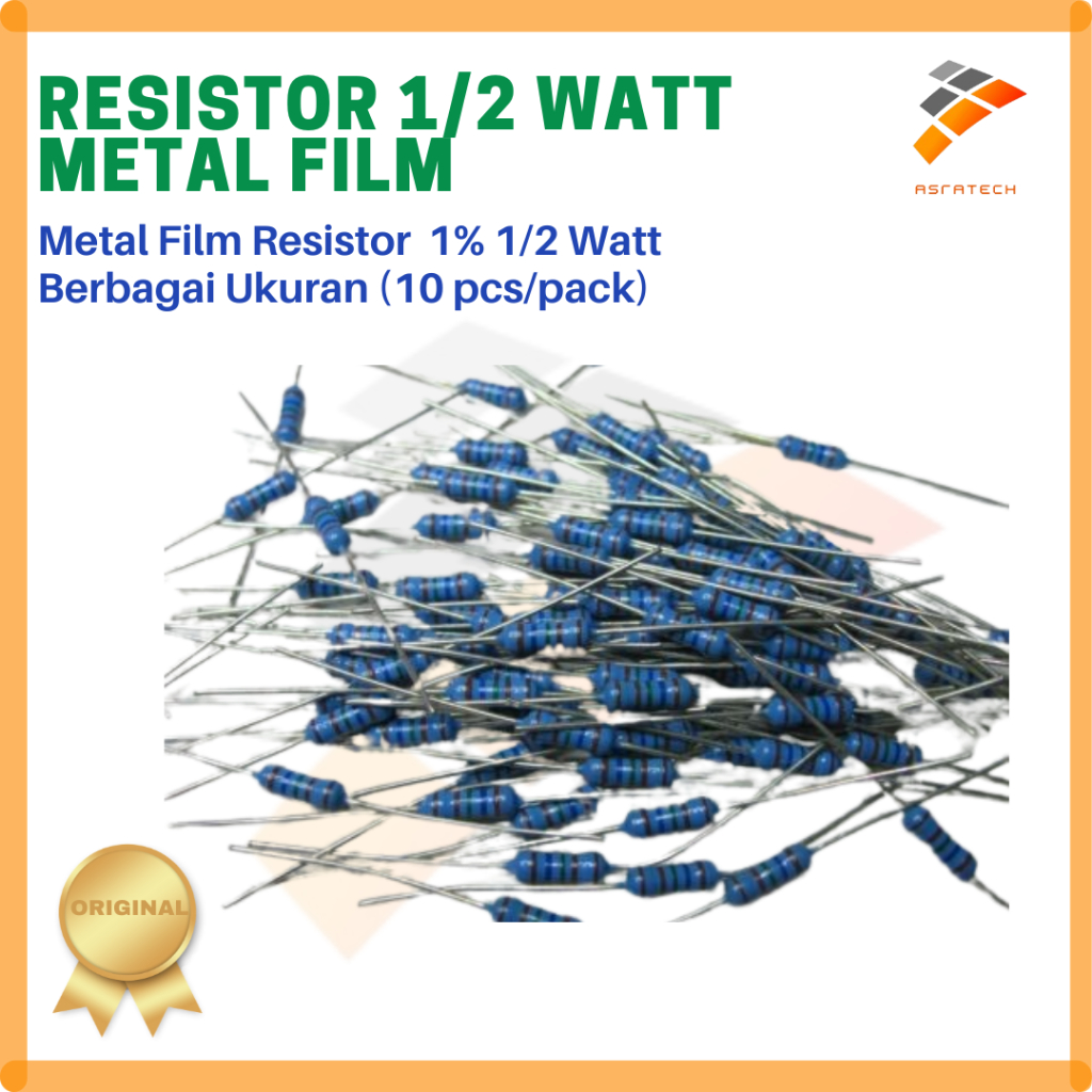 Jual Resistor Watt W Metal Film Berbagai Ukuran Pcs