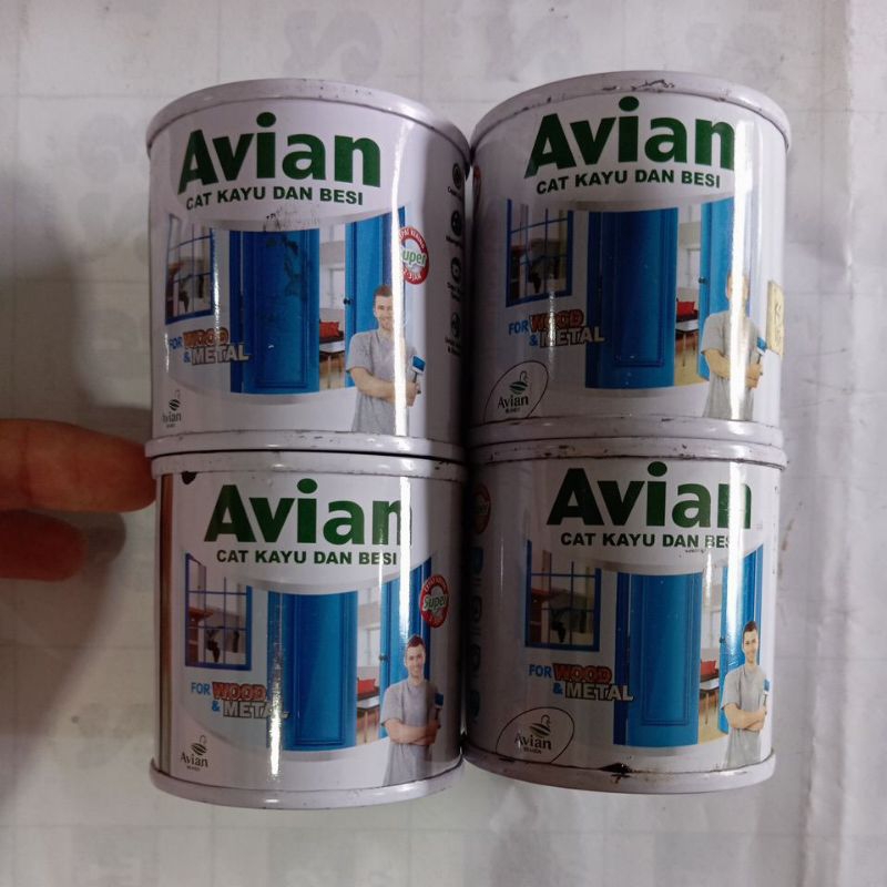 Jual Cat Minyak Kayu Dan Besi Kaleng Hitam Putih Avian 100 Cc Shopee