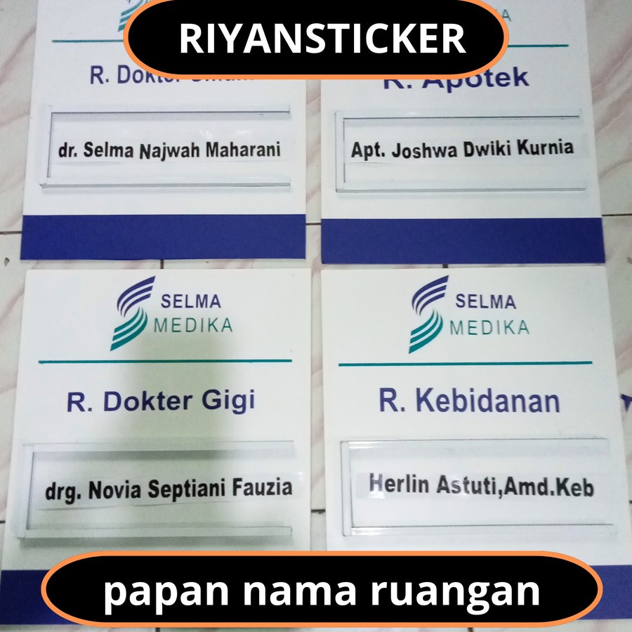 Jual Acrylic Papan Nama Ruangan Tempel Dinding Custom Signage Board